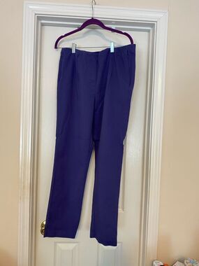 Women’s J. Jill Deep‎ Purple Straight-Leg Trousers size 14 Tall